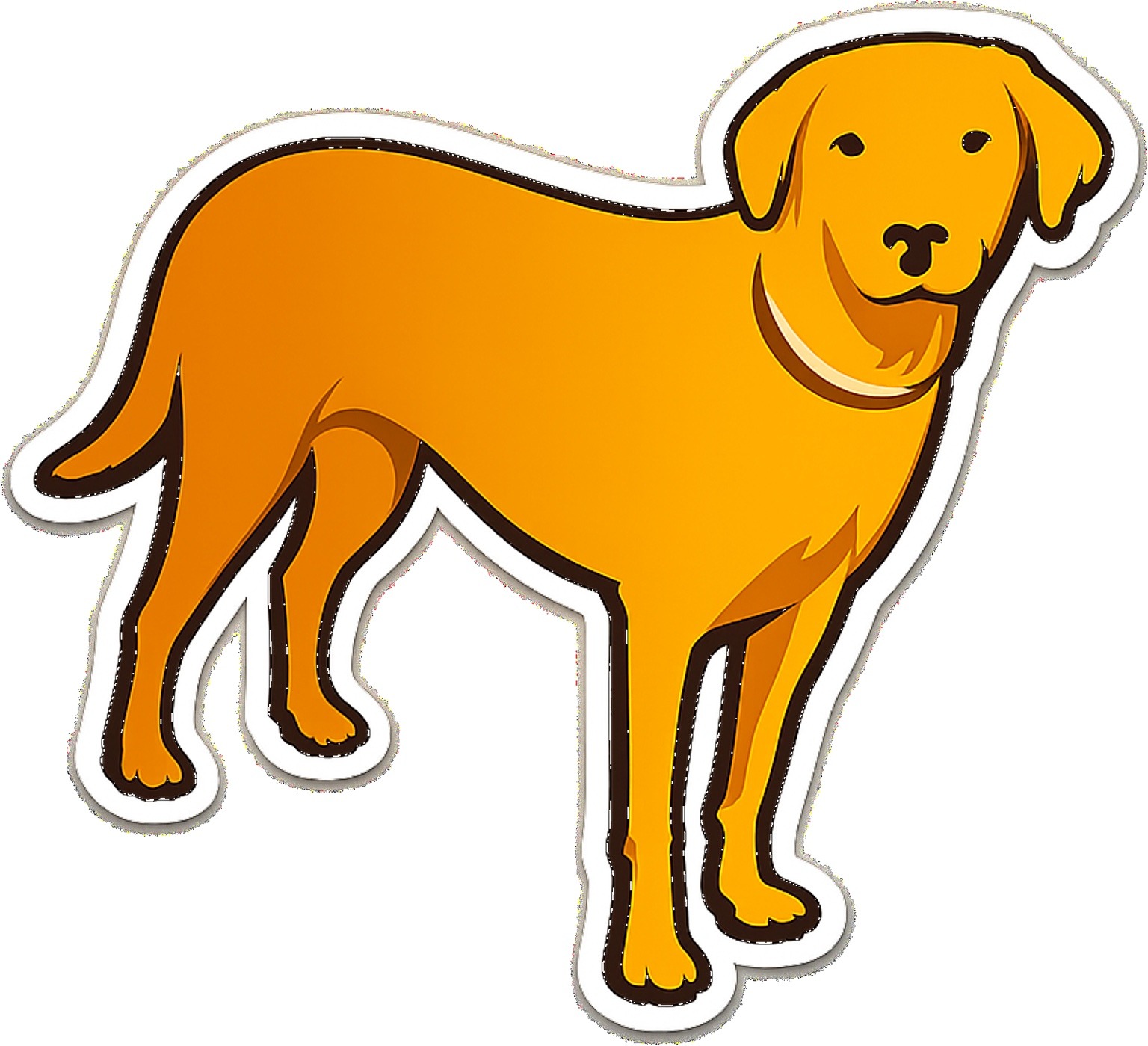Ilustración de un perro dorado usada como logo de RingoDog